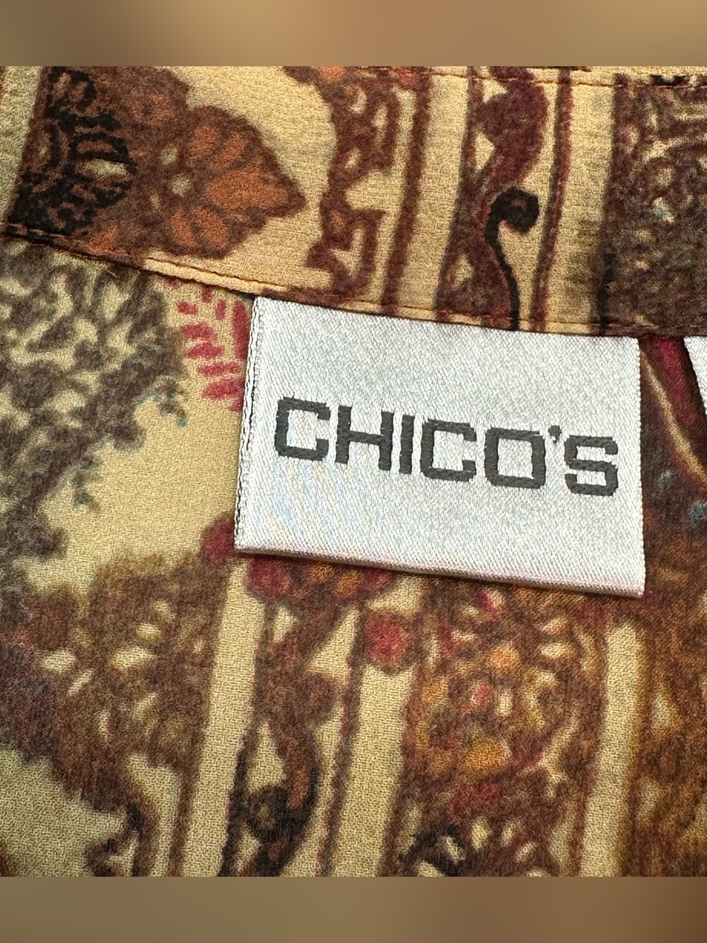 Chico's Multicolor Paisley Button-Front Shirt - Picture 7 of 9